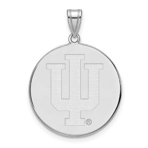 Black Bow Jewelry 14k White Gold Indiana Hoosiers NCAA Extra Large Pendant - 1 of 3