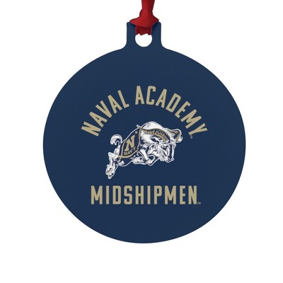 US Naval Academy Midshipmen Aluminum Holiday Christmas Tree Ornament