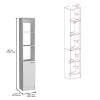 NicBex 70.87 Inch Tall Bathroom Storage Cabinet,Slim Storage Cabinet with Open Shelves and Adjustable Shelf - 4 of 4
