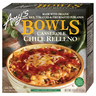 Amy's Gluten Free Frozen Chili Relleno Bowl - 9oz