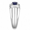 Slickblue Men’s Polished Stainless Steel Solitaire Ring, Montana Synthetic Glass, Gift for Father’s Day, Sizes 8-13 - 4 of 4