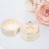 Unique Bargains Octagon Velvet Ring Box 2 Slots for Wedding Ceremony Proposal Engagement Birthday 1 Pc - 2 of 4