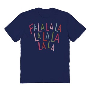 Rerun Island Men's Christmas Falala Short Sleeve Graphic Cotton T-shirt - 1 of 1