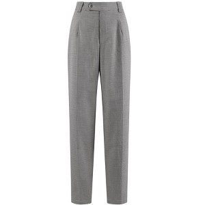 Hobemty Women's Houndstooth Vintage Work Plaid Long Trousers - 1 of 4