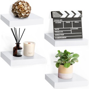 Sorbus 9 Inch 4 Pack Wall Mounted Floating Square Shelves - for Bedroom, Kitchen, Living Room, Bathroom - 1 of 4