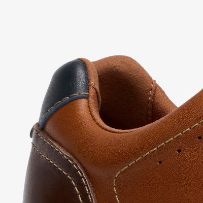 Clarks Mens Craftwell Lace Tan Leather Shoes 12 Wide — фото 8