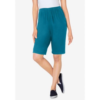 Woman Within Women's Plus Size Fineline Denim Short