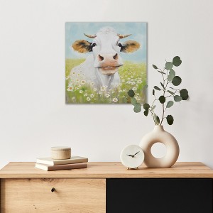 Gulches Rustic Cow Canvas Wall Art - Farmhouse Charm for Your Space - 1 of 4