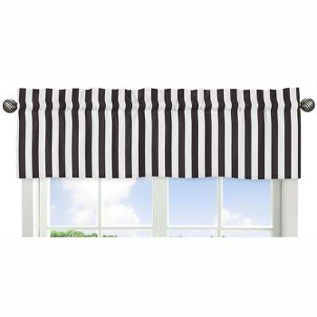 Sweet Jojo Designs Window Valance Treatment 54in. Paris Black and White