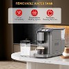 Espresso Machine with Built-in Grinder, Double Boiler System, LCD Touch Panel, 20 Bar Pressure, Auto-Cleaning, Quiet Operation, Gray - 4 of 4