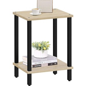 Table, Set of 2, Side Table, Nightstand, 2-Tier Storage Shelf, Sofa Table for Small Space, Living Room, Bed Room - 1 of 4