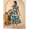 YESFASHION Plus Size Summer Dress for Women Ruffle Sleeveless V Neck Button Down Casual Wedding A Line Maxi Dresses with Pockets - 4 of 4