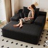 NicBex Oversized Fluffy Chaise Lounge Sofa Couch with Three Detachable Pillows,Upholstered Sleeper Sofa for Living Room,Bedroom - 3 of 4