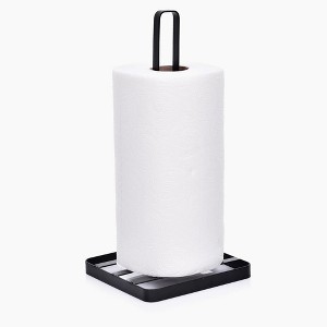 DUKA Black Stainless Steel Paper Towel Stand - 1 of 2