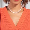 EVERLY JEWELRY | Sterling Silver 11-12mm Cultured Freshwater Pearl Strand Necklace, 18 inc - 4 of 4