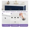 36 Inch Bathroom Vanity with Ceramic Sink Bathroom Storage Cabinet with 2 Doors & 3 Drawers & Doors Blue - 4 of 4