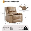 Recliner Chair with Heat and Massage, Oversized Electric Recliner for Elderly & Mobility Impaired, Adjustable PU Leather Lift Chair for Seniors - 2 of 4
