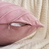 REGALWOVEN Velvet Throw Pillow Cover with Gold Striped Modern Pillowcase for Sofa Bedroom Living Room Home Decor 18 x 18 Inch 2 Pcs - 3 of 4