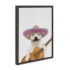 Kate and Laurel Sylvie Pancho Tito Framed Canvas by Tai Prints, 18x24, Dark Gray - 2 of 4