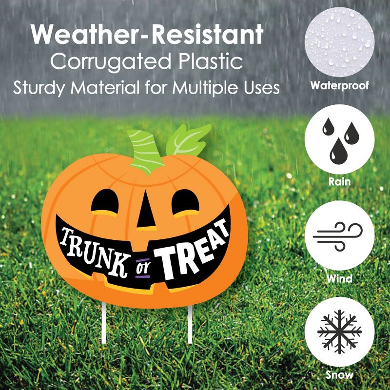 Big Dot of Happiness Trunk or Treat - Yard Sign and Outdoor Lawn Decorations - Halloween Car Parade Party Yard Signs - Set of 8, 3 of 8