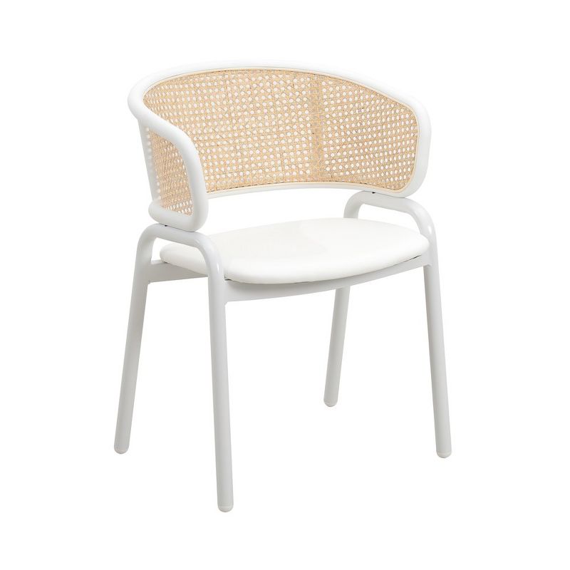 Leisuremod Ervilla Modern Dining Chair with White Frame, 1 of 14