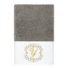 Linum Home Textiles 100% Turkish Cotton MONICA Gold Thread 3PC Embellished Towel Set - 3 of 4