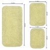 Radiant Bathroom Rugs Set, Washable Rug, Extra Soft and Absorbent bath Rug, Kitchen Mat, Bath Mat Set, Bath Floor Mat Non-Slip, 3 Pcs Set, Green - 3 of 4