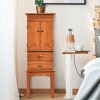 Costway Vintage Jewelry Cabinet Chest Storage Organizer Drawers&Mirror - 4 of 4