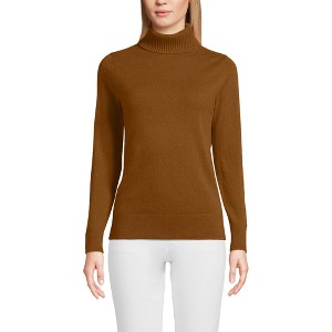Lands' End Women's Cashmere Turtleneck Sweater - 1 of 4
