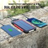 Dartwood 16000mAh Solar Power Bank - Qi Portable Wireless Solar Panel Phone Charger with USB Type C Input for Apple iPhone and Android Phones - image 2 of 4