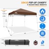 EAGLE PEAK Slant Leg Pop-up Canopy Tent Easy One Person Setup Instant Outdoor Beach Canopy Folding Portable Sports Shelter - 3 of 4
