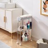 VECELO 3/4 Tier Rolling Cart, Utility Cart for Kitchen Storage, Mobile Shelves Slide-Out Organizers with 2 Lockable Wheels & Hooks - 4 of 4