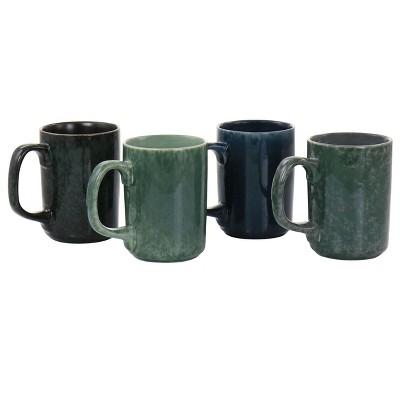 Mr. Coffee Mr. Sidewalk Blues 18oz 4 Piece Mug Set in Assorted Colors