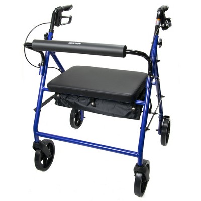 McKesson Heavy-Duty Rollator Walker, 400 lbs Limit