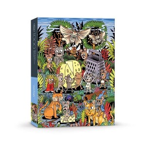 Fred 1000 Piece Jigsaw Puzzle, Cheese World,  Adult Puzzle Printed with Soy Ink with Matte Finish, Poster & Resealable Bag, Art by Jack Teagle - 1 of 4