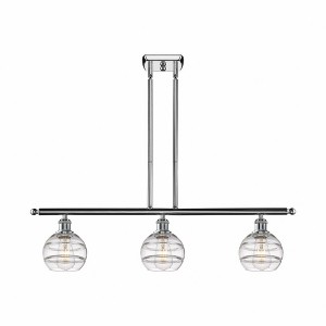 Rochester - 3 Light Stem Hung Island In Industrial Style-8.38 Inches Tall and 36 Inches Wide - 1 of 1