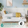 Daybed with Trundle, Sturdy Metal Twin Bed Frame with Heart-shaped Headboard, Day Bed Sofa Bed Frame with Steel Slat Support. - 4 of 4