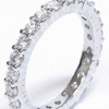 Pompeii3 Platinum 1 3/4ct Prong Diamond Eternity Ring Womens Wedding Band Lab Created - 3 of 4