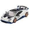 Lamborghini Huracan STO Bianco Asopo White with Black Top and Blue Accents Limited Edition 1/64 Diecast Model Car by Mini GT - 2 of 4