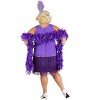 HalloweenCostumes.com Plus Size Amethyst Flapper Purple Costume for Women - 2 of 3