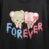 Sugar Cubs Forever Crew Neck Short Sleeve Women's Black Crop Top - 3 of 4