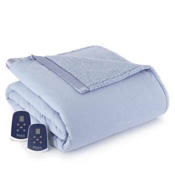 Queen Microplush Electric Blanket With Wifi Technology Gray
