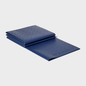 Folding Travel Yoga Mat Navy 3mm Blue - All In Motion™ - 1 of 3