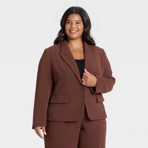 Women's Signature Crepe Fitted Blazer - A New Day™ - 1 of 3
