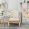 Nordlys Solid Wood and Fabric Lounge Chair Countryside Style Living Room - 2 of 4