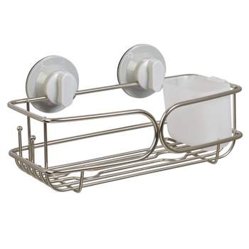 On The Dot Suction Shower Basket Caddy Gray - Slipx Solutions : Target
