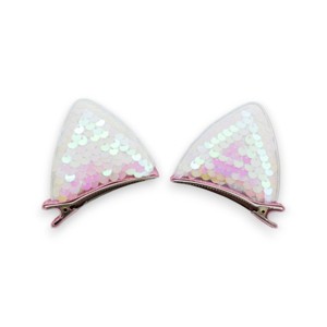 Summer Crystal - Sequin Cat Ears Hair Clips - 1 Pair - 1 of 4