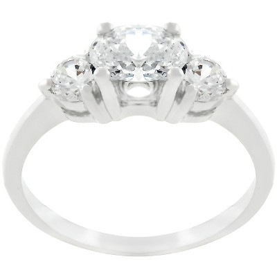 Slickblue Elegant 1 Ct. 3-Stone Ring for Women - Perfect for Bridal or Everyday Wear 4 Color Options, Size 5-10