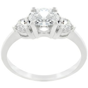 Slickblue Elegant 1 Ct. 3-Stone Ring for Women - Perfect for Bridal or Everyday Wear 4 Color Options, Size 5-10 - 1 of 3