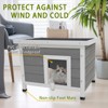 Gulches Waterproof Natural Wood Cat House with Asphalt Roof for Small Animals - 3 of 4
